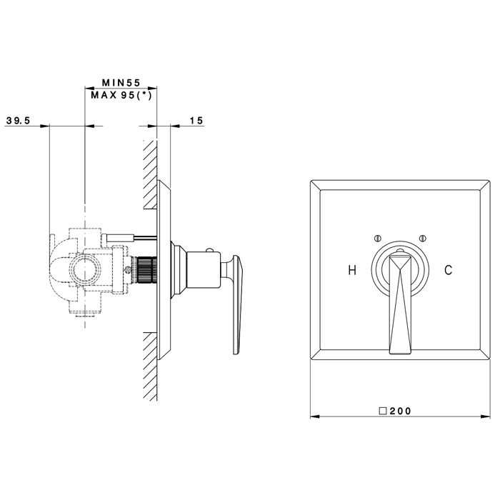 Nicolazzi Внутреняя часть для термостатического смесителя 3/4", без запорного вентиля