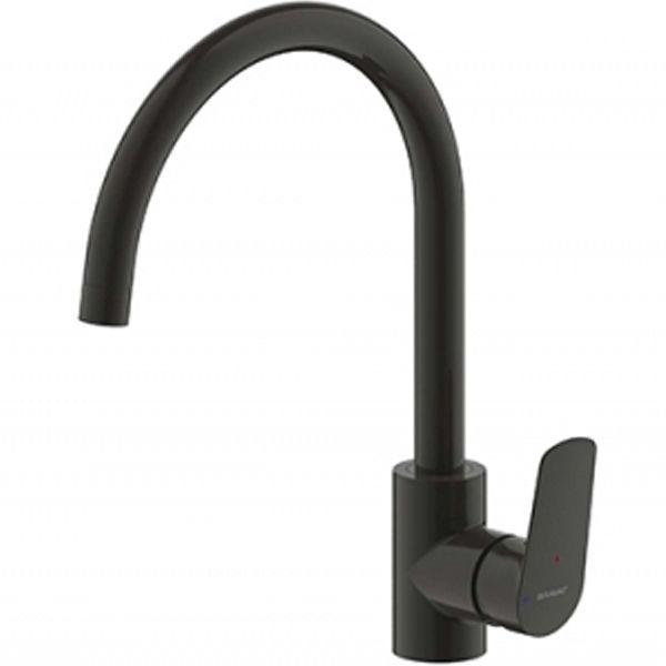 Смеситель для кухни Bravat Rhein F7429564BW-ENG Черный матовый