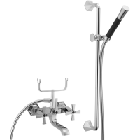 CISAL Cherie Смеситель для ванны двухвентильный, с душевым комплектом, цвет хром/черный