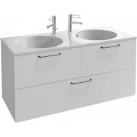 Тумба под раковину Jacob Delafon Odeon Rive Gauche 120 EB2545-R9-N18 подвесная Белая ручки Черные