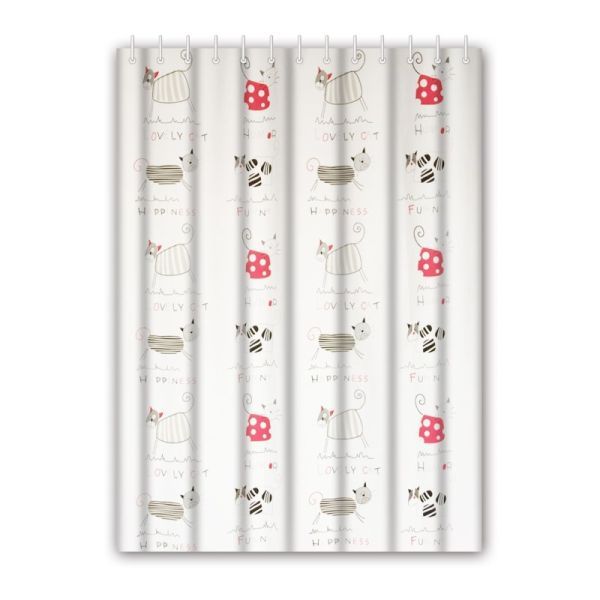 Штора для ванной Haiba HB75062, кошки