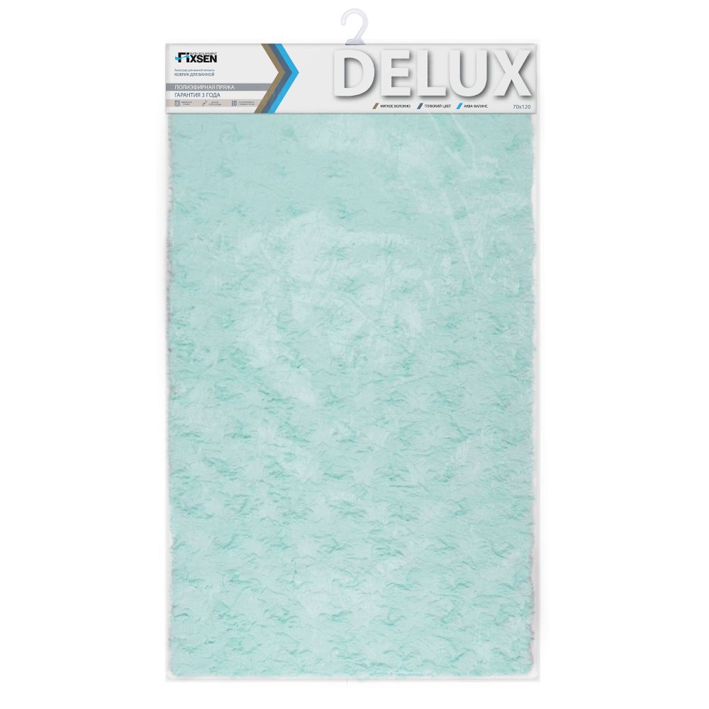 Коврик для ванной комнаты FIXSEN DELUX FX-9040T, бирюзовый, артикул FX-9040T