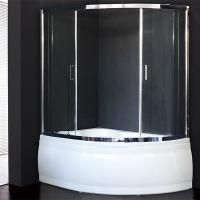 Шторка на ванну Royal Bath Alpine RB140ALP-T-CH 140 профиль Хром стекло прозрачное