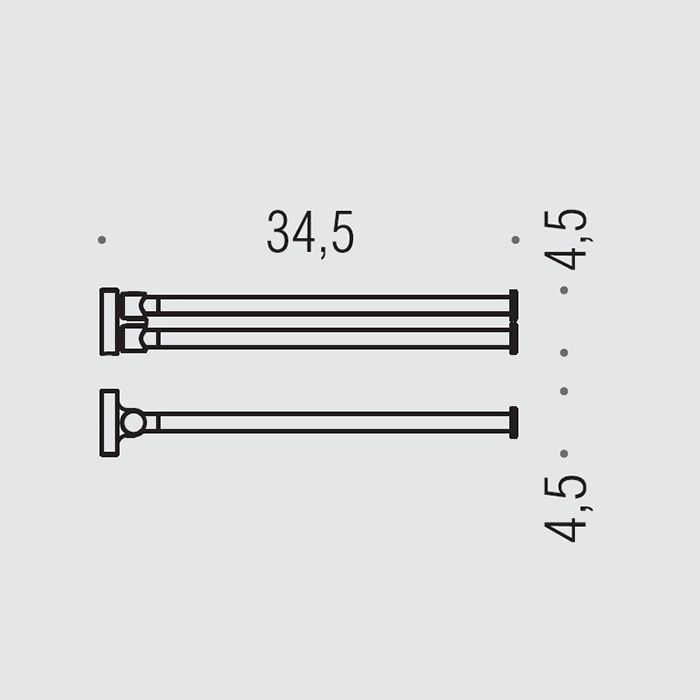 Colombo Plus Полотенцедержатель 34.5см., двойной, цвет: PVD Vintage Colombo Plus Полотенцедержатель 34.5см., двойной, цвет: PVD Vintage