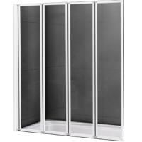 Шторка на ванну Cezares Relax V-4 90х140 профиль Белый стекло прозрачное