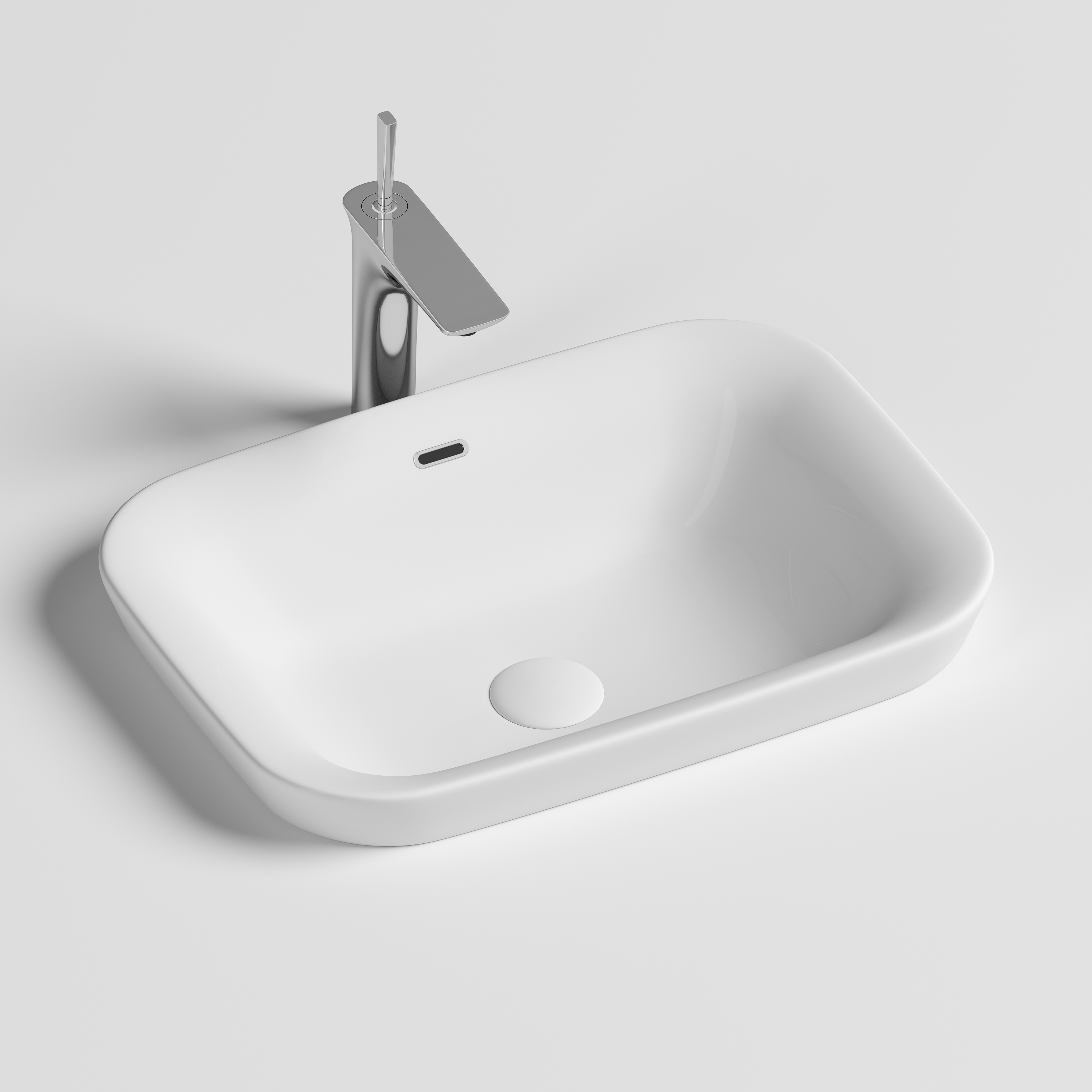 Умывальник прямоугольный встраиваемый сверху в столешницу Element 580*400*150мм CN6041