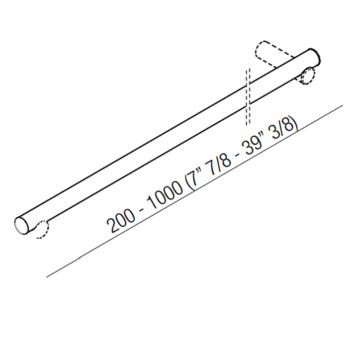 Agape Dot line Поручень, длина от 200 до 1000мм, цвет: натуральный дуб Agape Dot line Поручень, длина от 200 до 1000мм, цвет: натуральный дуб