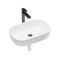 Комплект 3 в 1 Lavinia Boho Bathroom Sink 21510003, накладная фарфоровая раковина 54 см, смеситель, пластиковый сифон