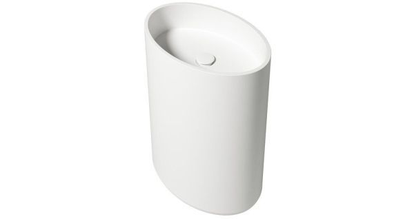 Zenon Elipse, напольная раковина овальной формы, 54х36хh85 см, цвет белый матовый