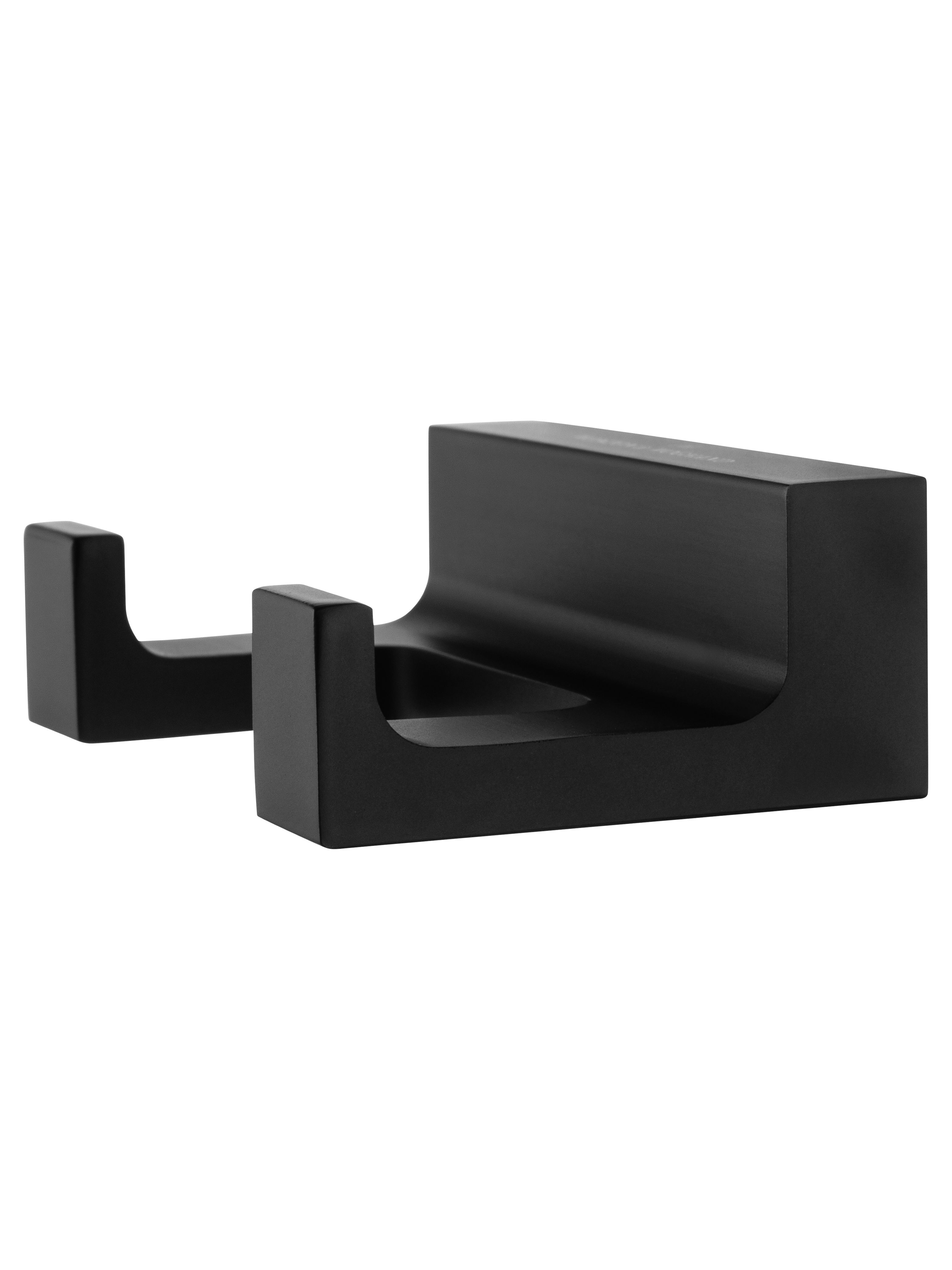 Двойной крючок для ванной WONZON & WOGHAND ECLIPSE, Черный (WW-9125-BL)