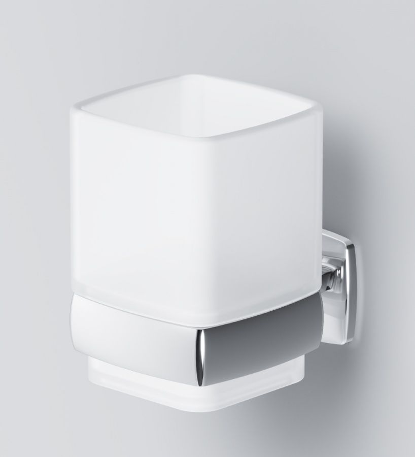 A9034300 Gem, Стеклянный стакан с настенным держателем A9034300 Gem, Стеклянный стакан с настенным держателем