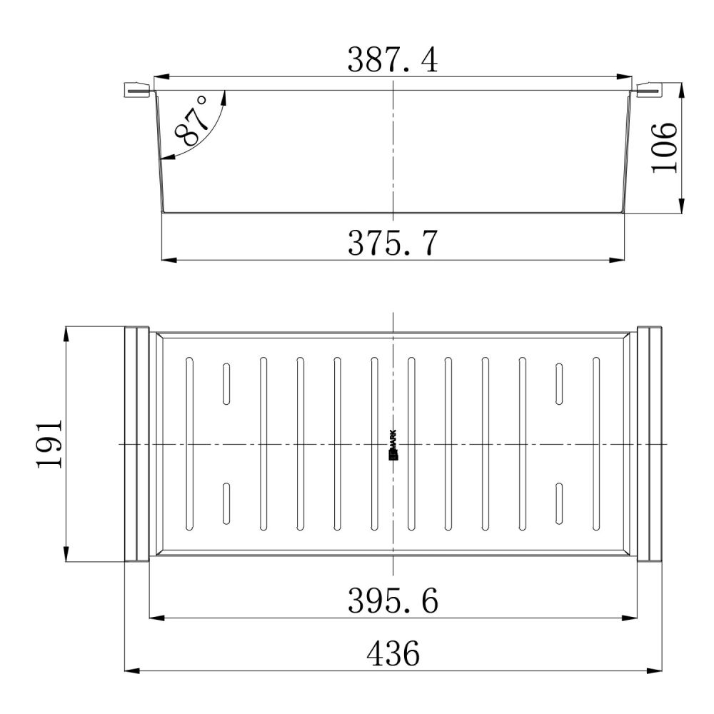 Коландер универсальный Lemark для моек глубиной чаши от 400 до 420 мм цвет: графит (9956173), артикул 9956173
