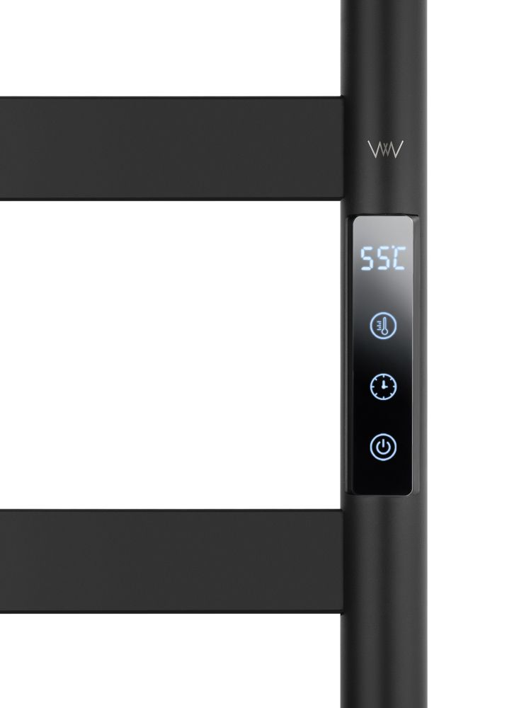 Полотенцесушитель электрический WONZON & WOGHAND DÜSSELDORF, Черный матовый (WW-A204-MB)