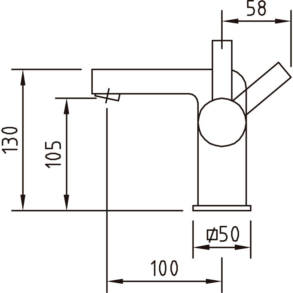 BIMINI Смеситель для умывальника 105, ec2,хром BIMINI Смеситель для умывальника 105, ec2,хром
