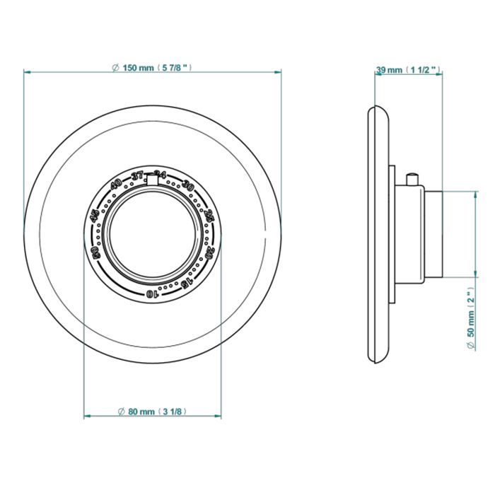 THG INFINI PORCELAINE BLANCHE Смеситель настенный встраиваемый, термостатический, цвет Matt gold PVD