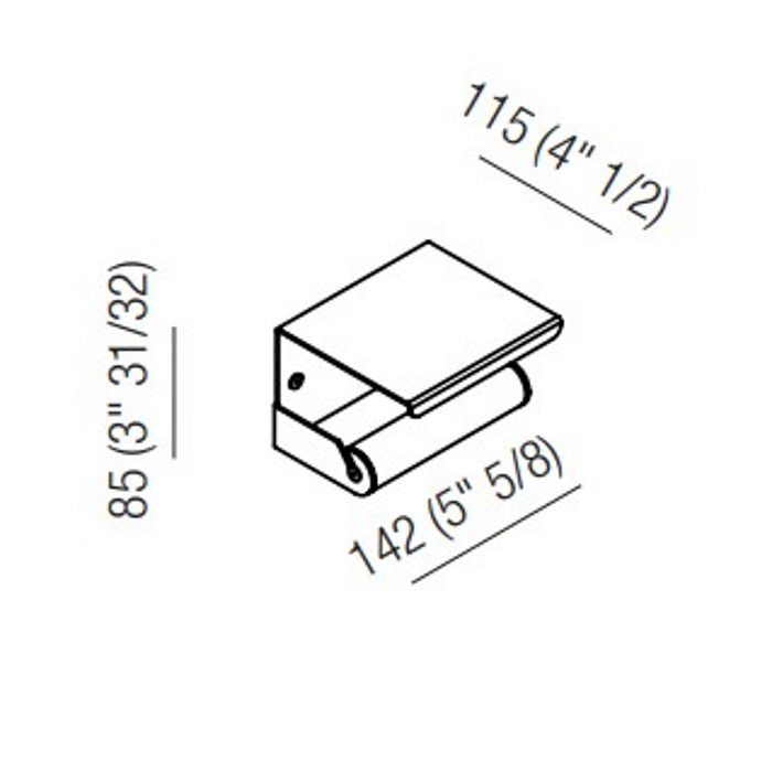 Agape Mach 2 Держатель для туалетной бумаги подвесной 14.2x8.5 см, цвет: черный Agape Mach 2 Держатель для туалетной бумаги подвесной 14.2x8.5 см, цвет: черный