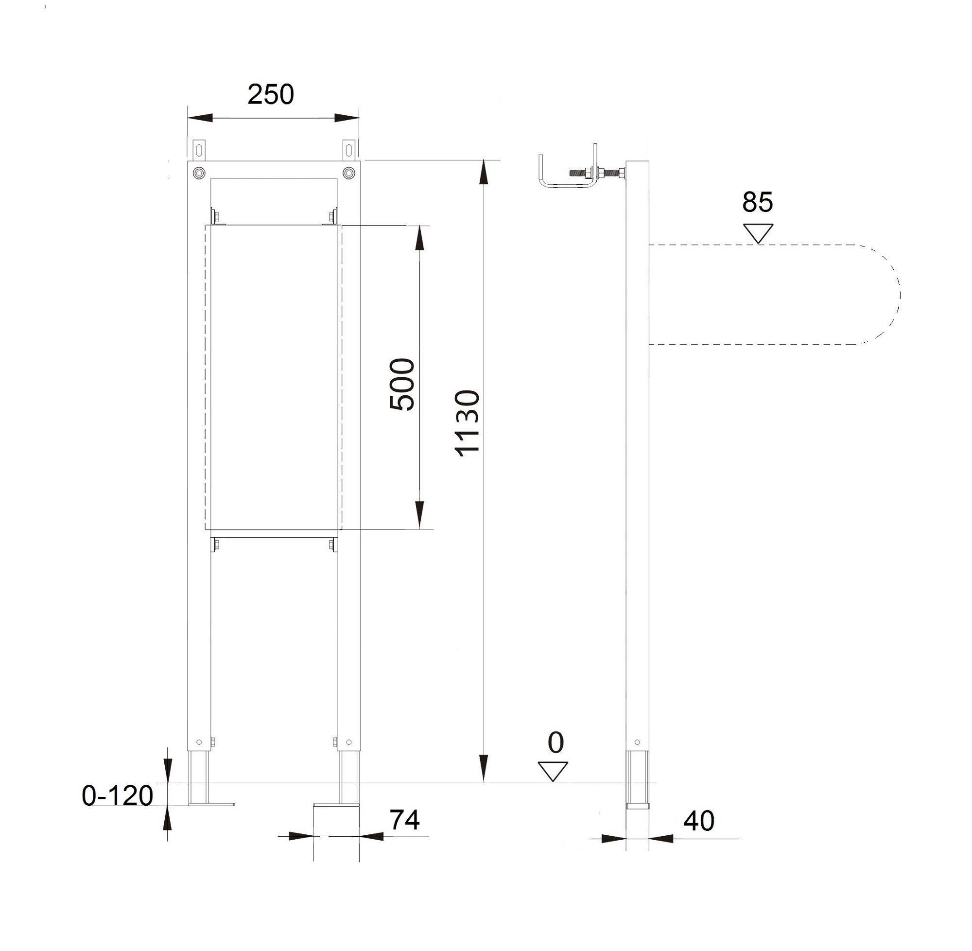 Модуль  Aquatek XXXXXXX для поручней и опор, для лиц с ограниченными возможностями 1130*250*40 мм Модуль  Aquatek XXXXXXX для поручней и опор, для лиц с ограниченными возможностями 1130*250*40 мм
