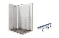 Душевой уголок Ambassador Nord 13011107-ST4, прямоугольный, линейный трап, 120х80