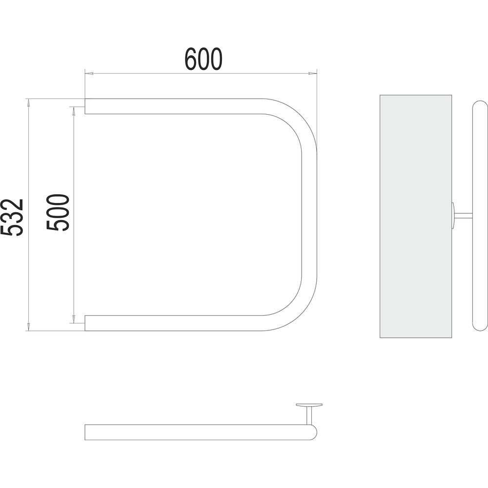 Полотенцесушитель водяной Terminus П-образный (1") 50х60