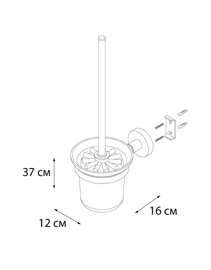 Ершик для унитаза Fixsen Modern FX-51513 Сатин, артикул FX-51513