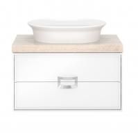 Тумба CANALETTO подвесная с ящиками 80, белая матовая