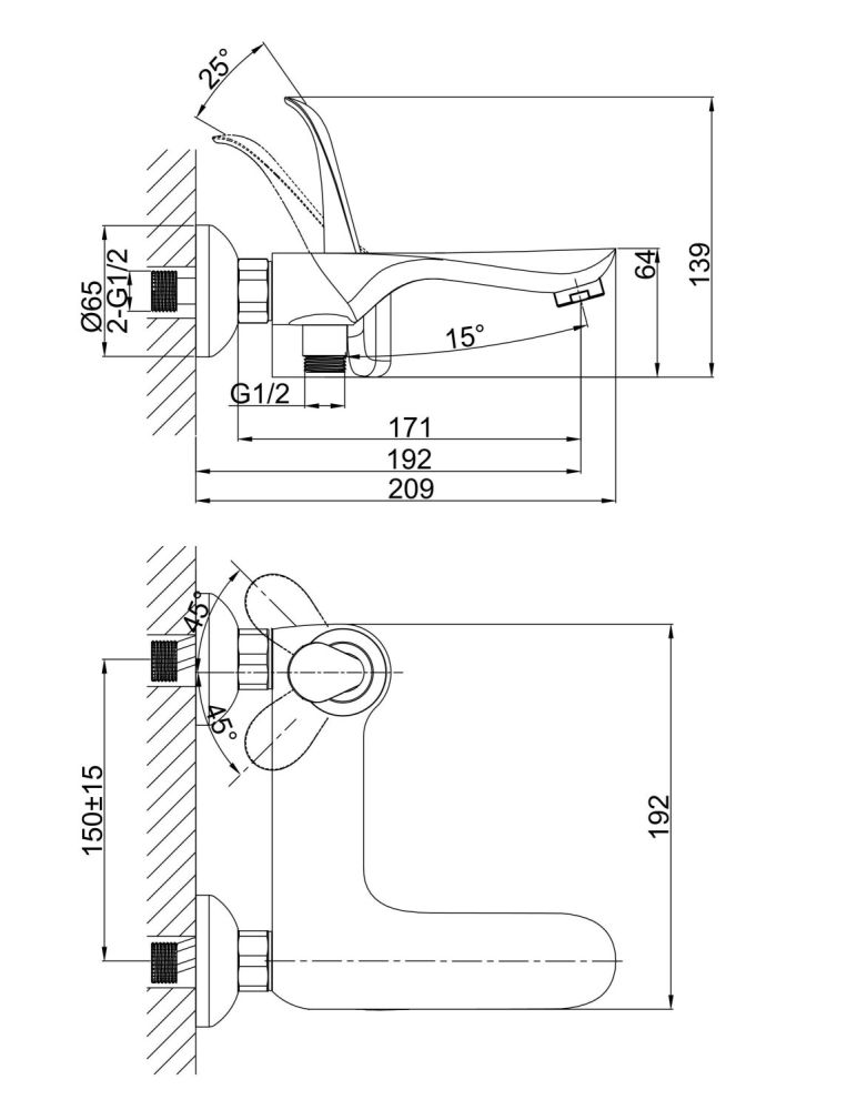 Смеситель для ванны DK Venice Baciano (DA1033256), артикул DA1033256