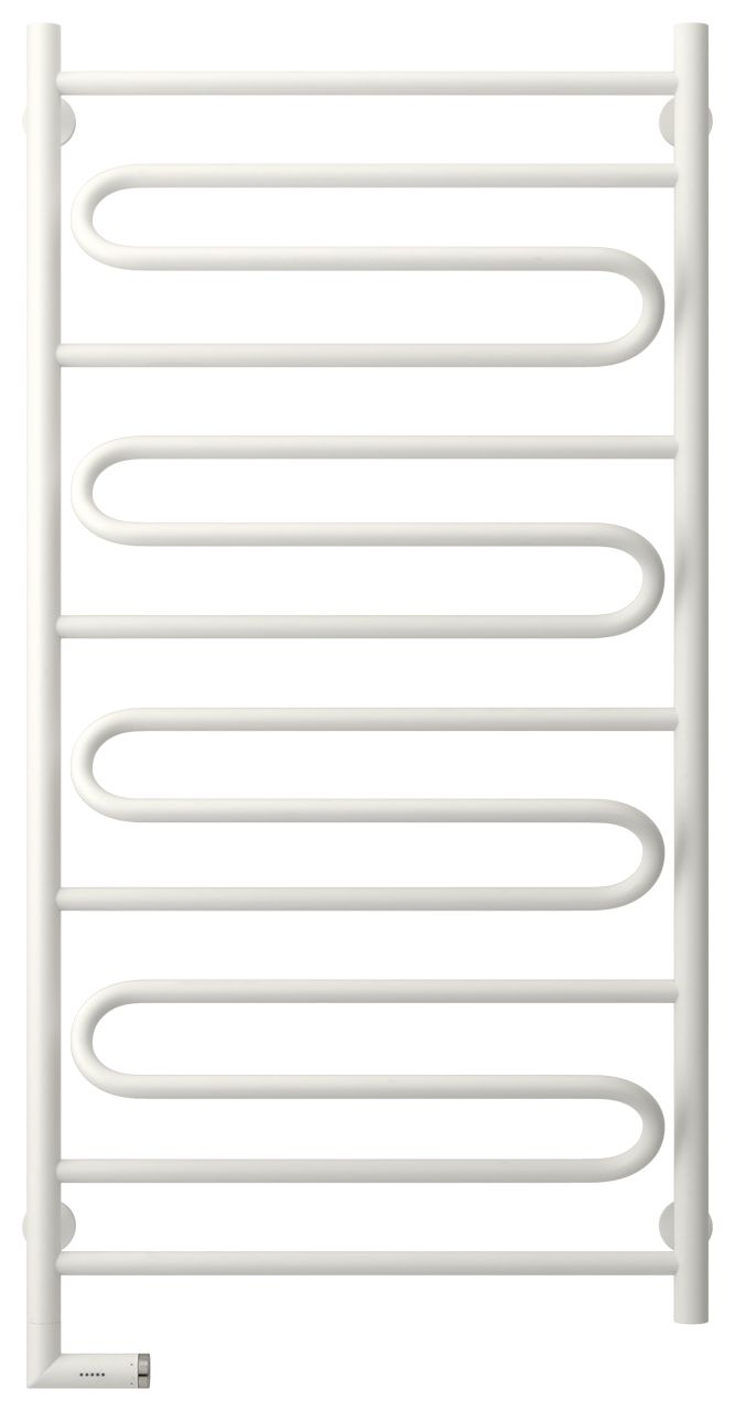 Полотенцесушитель электрический "ЭЛЕГИЯ 2.0" 1200х600 / МЭМ левый (Матовый белый)