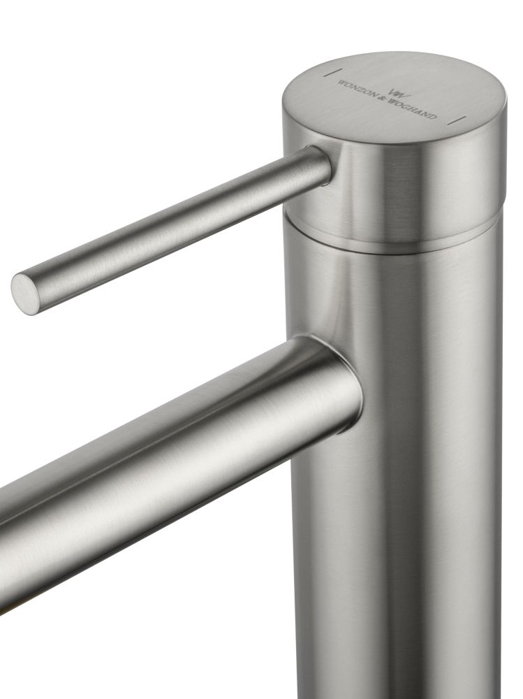 Смеситель для раковины высокий WONZON & WOGHAND STICK, Брашированный никель (WW-88239017-BN)