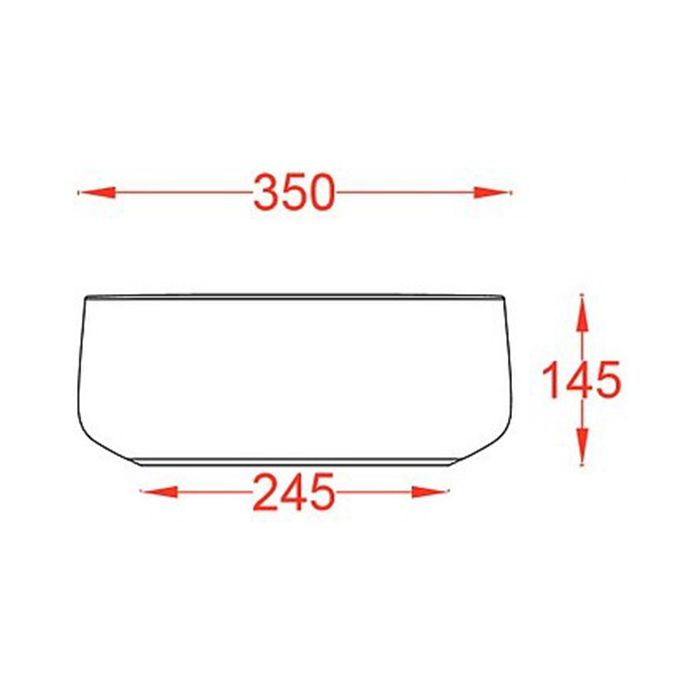 ArtCeram COGNAC Раковина накладная , 35 см, без отв под смеситель, без слив-перелива, цвет черный матовый