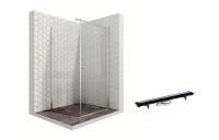 Душевой уголок Ambassador Diamond 12011106R-PR1, квадратный, линейный трап, 100х100