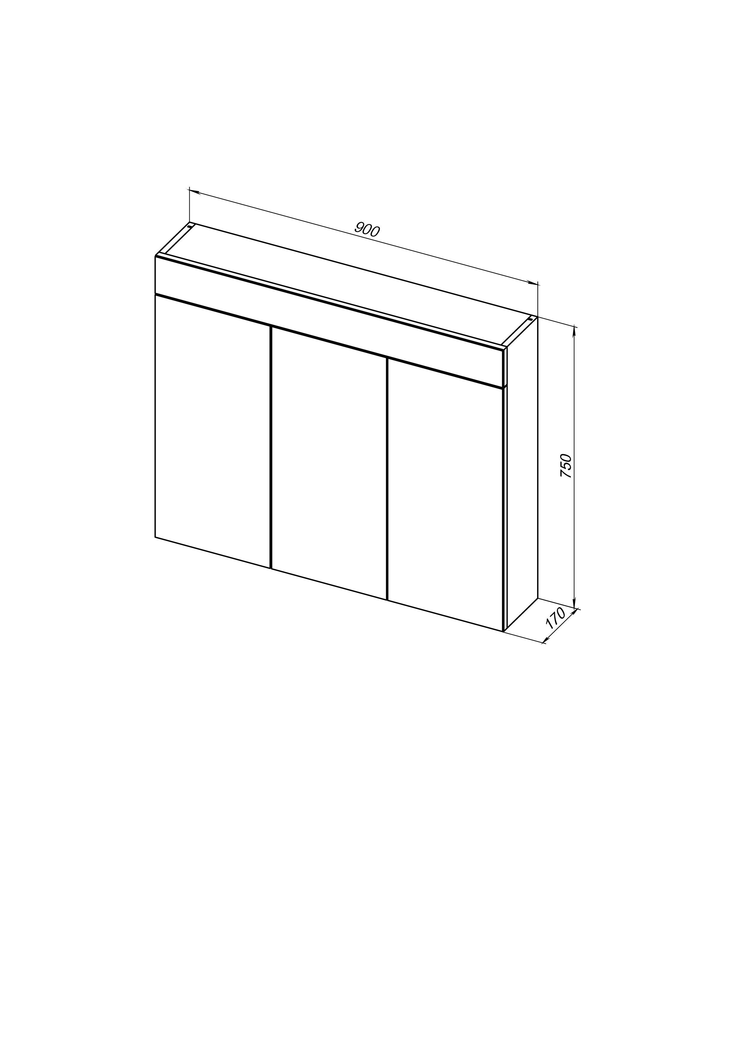Зеркальный шкаф De Aqua Эколь 90 белый