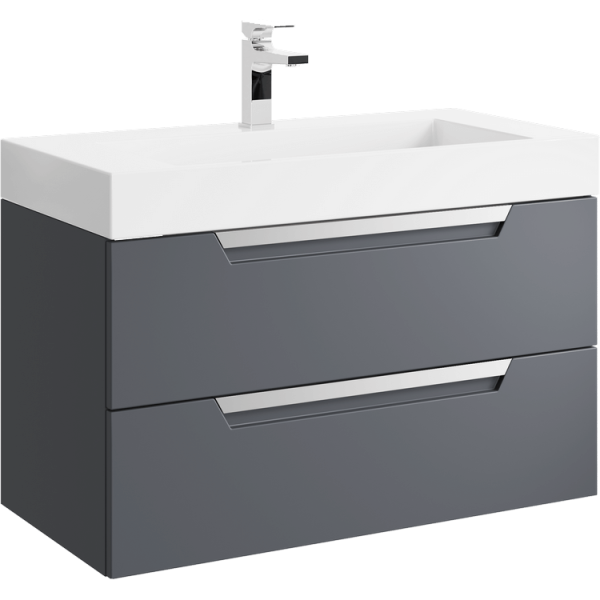 "Cube" тумба под умывальник, цвет серый, CUB0109GR, ТМ «AQWELLA»