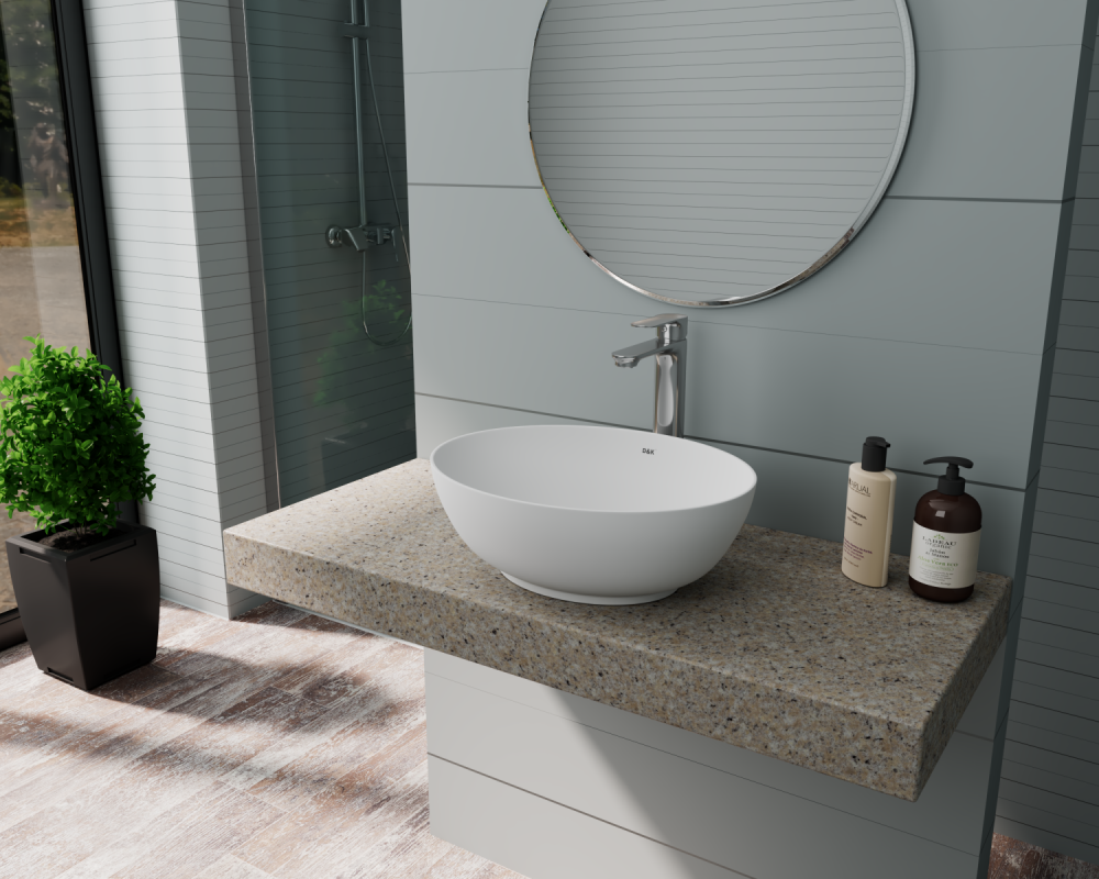 Раковина накладная DK Matrix 410*335*145мм, матовый белый (DT1390708), артикул DT1390708