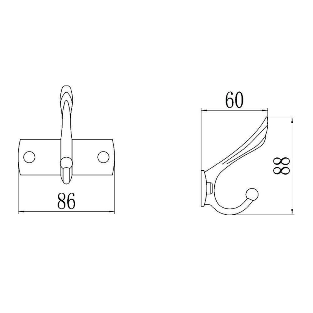 Крючок для ванной комнаты Savol S-00111C, бронза, артикул S-00111C