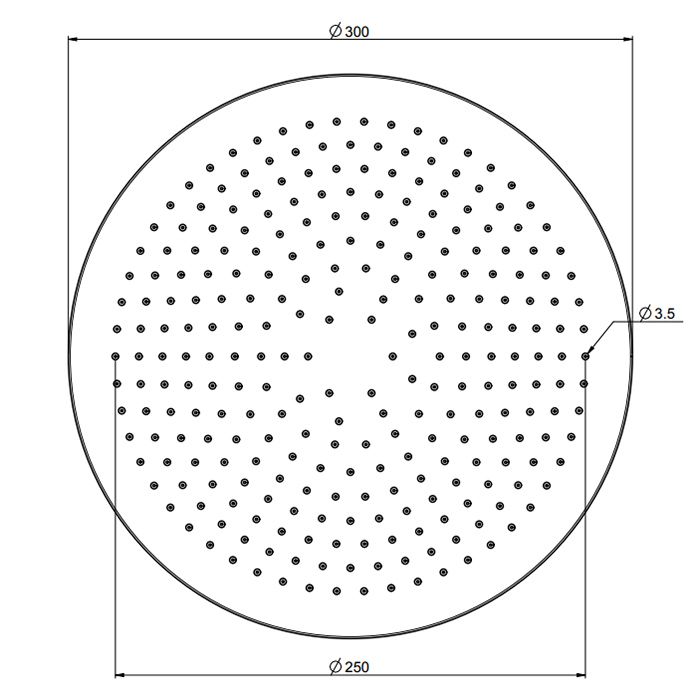 FIMA|Carlo Frattini Spillo Steel Верхний душ Ø 300 мм., цвет INOX