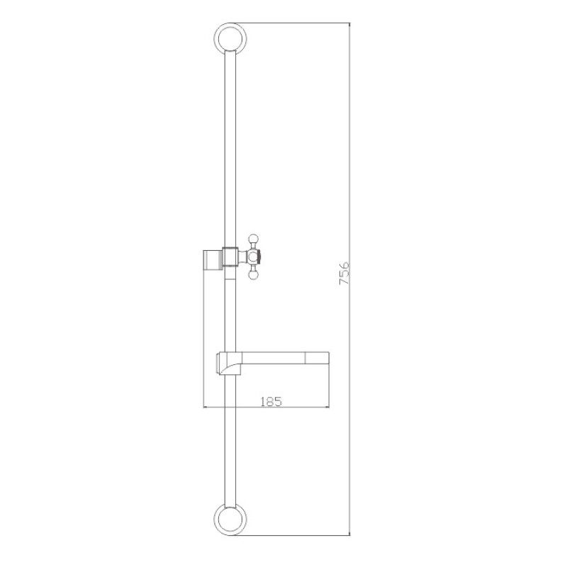 Душевая штанга Haiba HB8010, хром, артикул HB8010