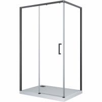 Душевой уголок Cerutti SPA Vito 110x80 B L профиль Черный стекло прозрачное Душевой уголок Cerutti SPA Vito 110x80 B L профиль Черный стекло прозрачное