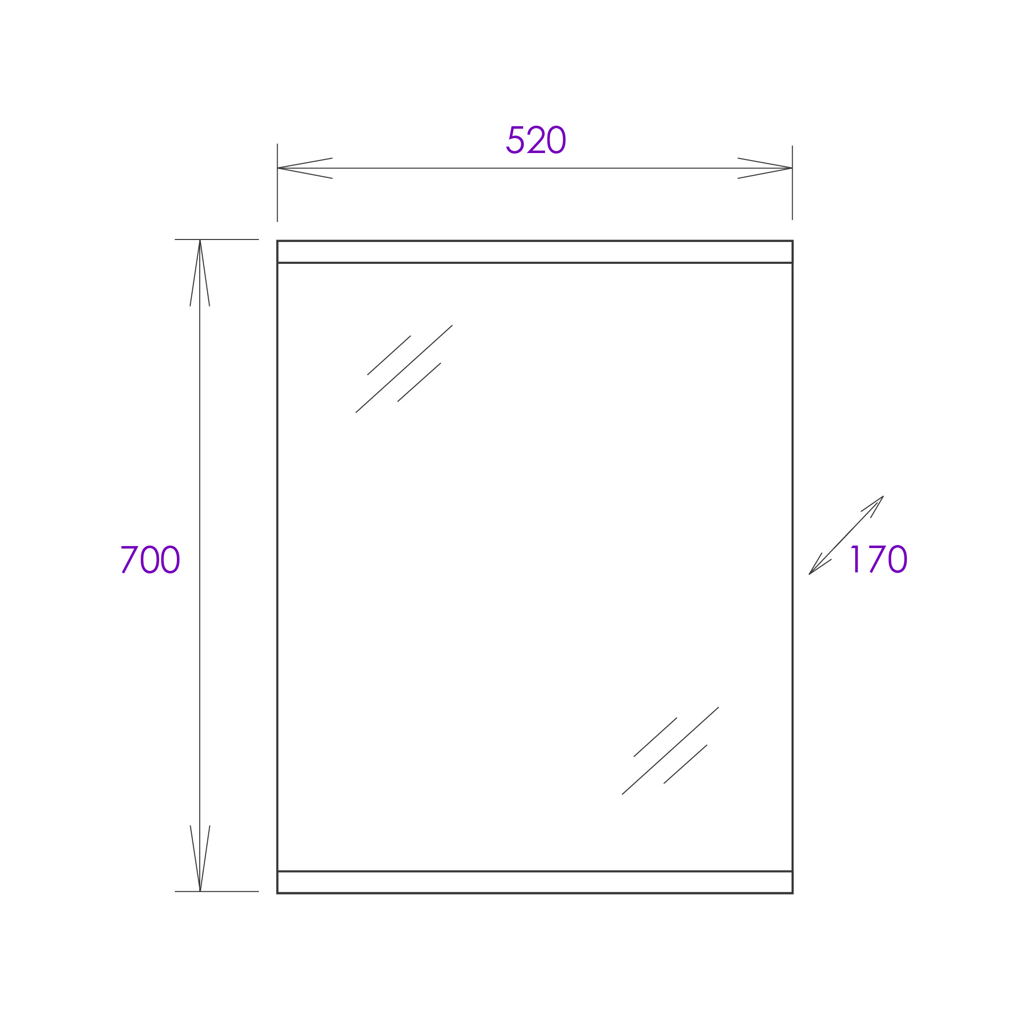 Зеркало Onika Крит 52 белое
