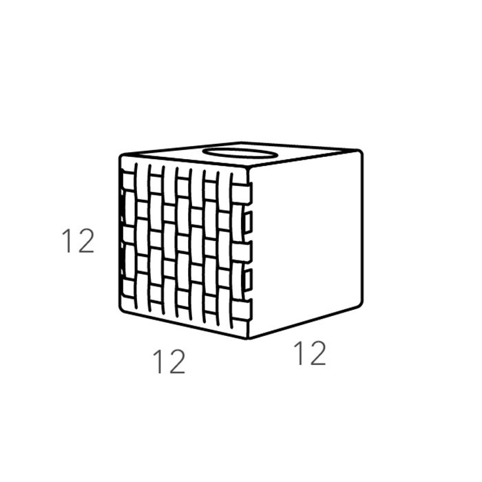 ADJ Салфетница Bottega, 12х12хH12 см., цвет: панна котта/белый