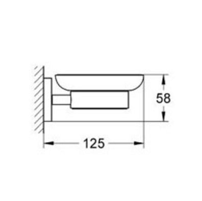 Мыльница GROHE Essentials с держателем, хром (40444001) Мыльница GROHE Essentials с держателем, хром (40444001)