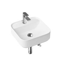 Комплект 5 в 1 Lavinia Boho Bathroom Sink Slim 21510333, накладная фарфоровая раковина 42 см, смеситель, латунный сифон, донный клапан quick-clac, угловые вентили 2 шт.