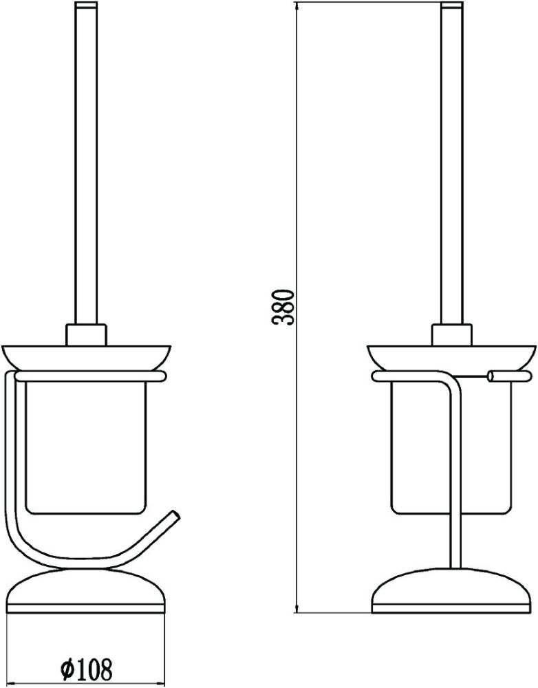 Ершик Savol S-002093, хром, артикул S-002093