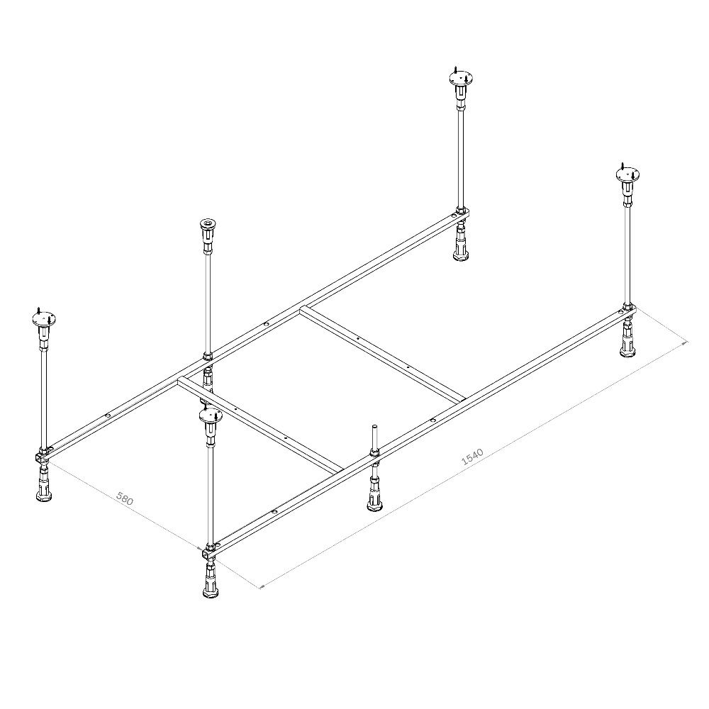 W84A-160-070W-R Func Каркас для ванн 160х70 W84A-160-070W-R Func Каркас для ванн 160х70
