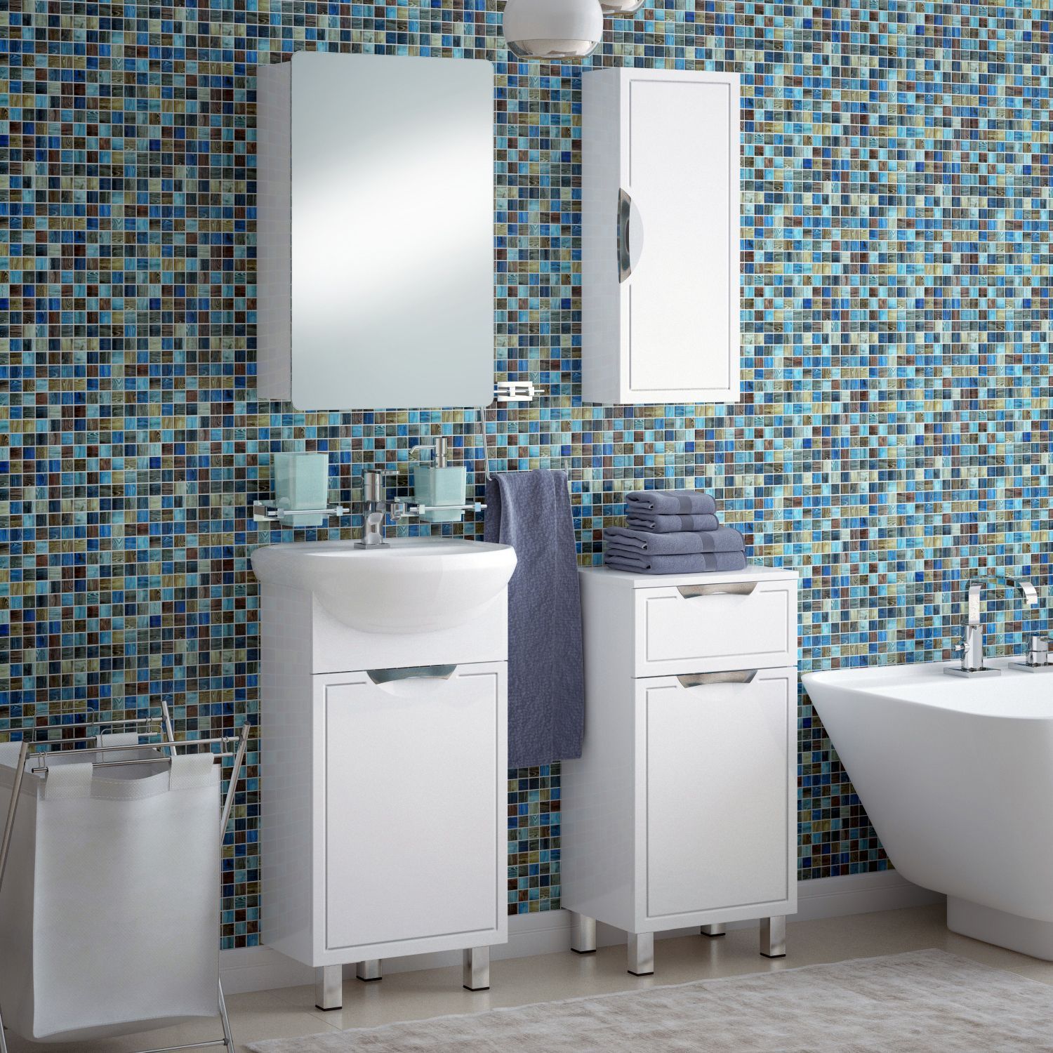 Шкаф подвесной "Монро 30", белый