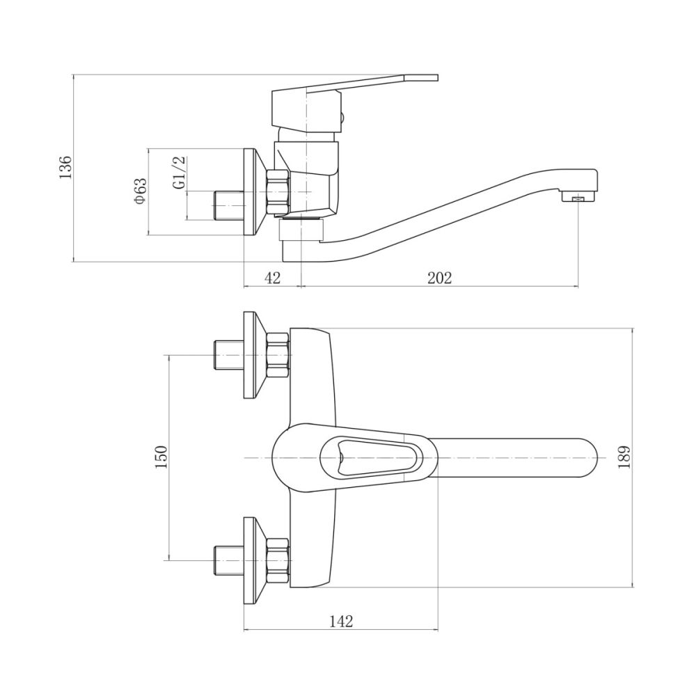 Смеситель для кухни Plstart PL4606, хром