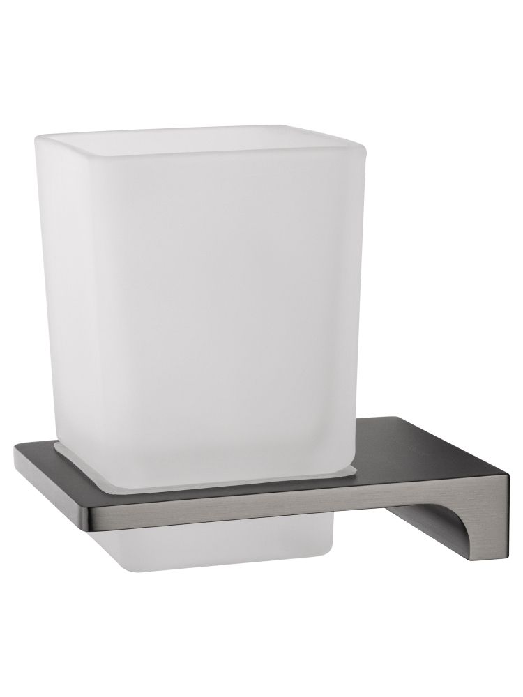 Стакан для зубных щеток с держателем WONZON & WOGHAND ECLIPSE, Темный графит (WW-9121-BGM), артикул WW-9121-BGM