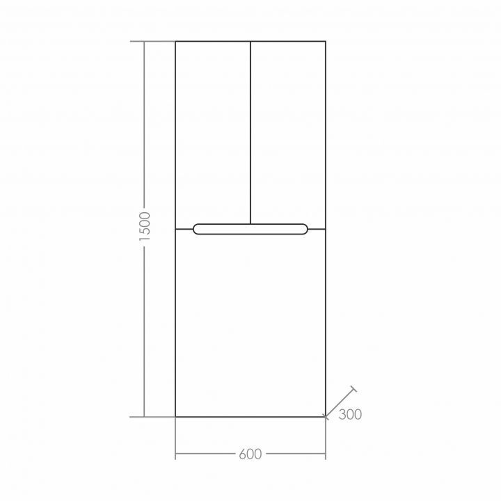 Шкаф-пенал "Лондон 60" б/к подвесная