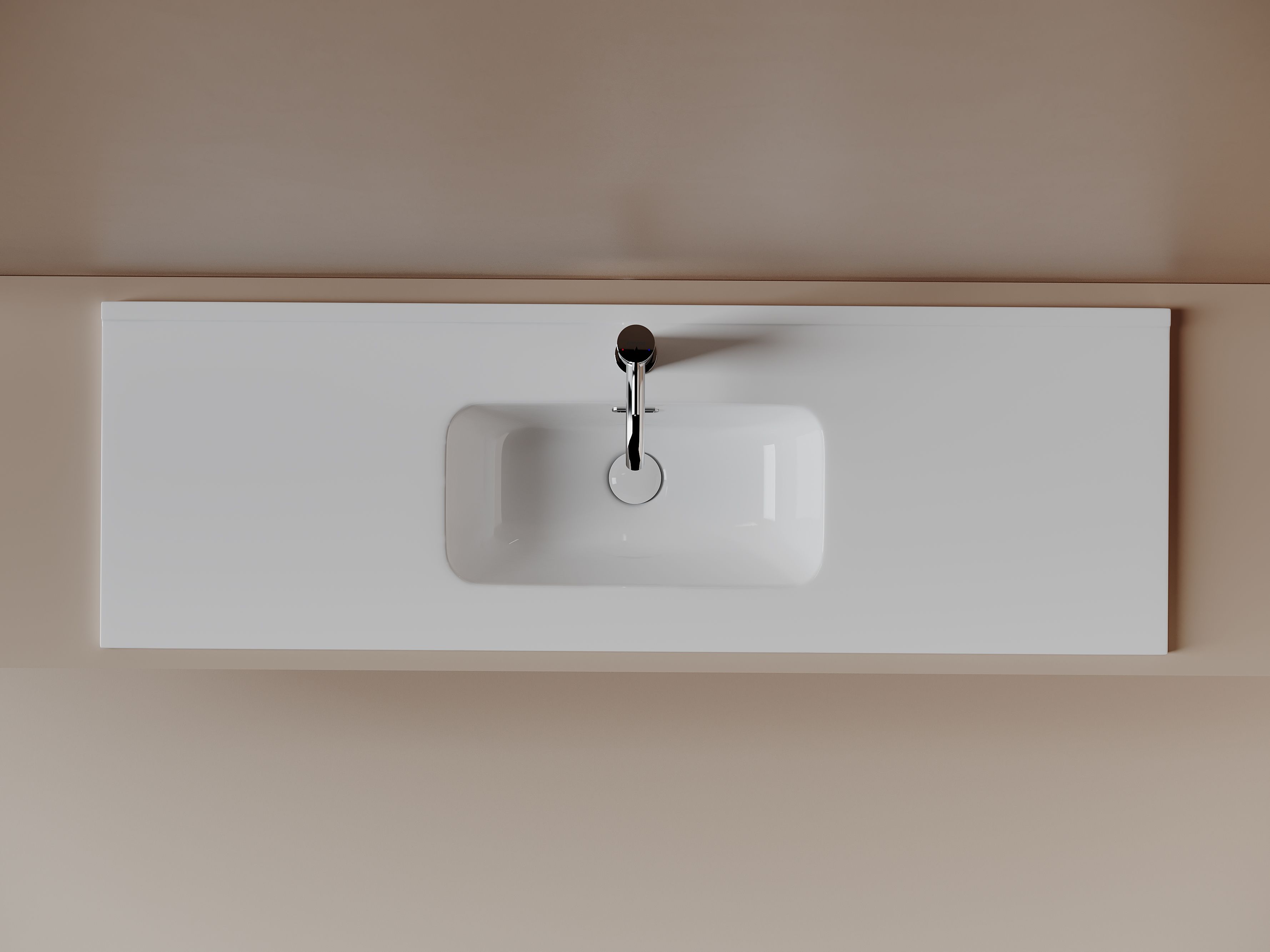 CN7028 Раковина мебельная накладная Компакт (Compact) 1210x395x170, цвет белый, артикул CN7028