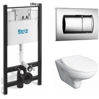 ПЭК  ROCA MATEO 893100010 (инсталл. + унитаз подвесной + сид. SoftClose + клавиша), шт