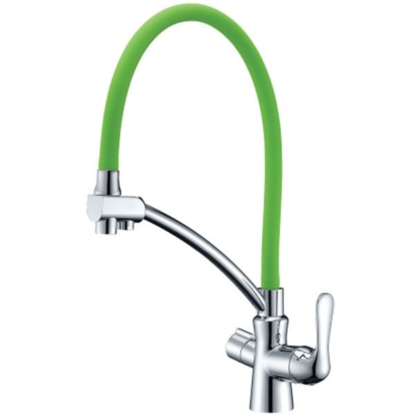 Смеситель для кухни Lemark Comfort LM3070C-Green Зеленый Хром